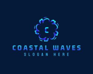 Water Splash Waves logo design