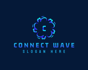 Water Splash Waves logo design