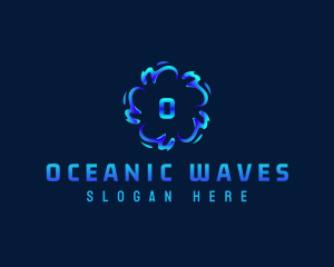 Water Splash Waves logo design