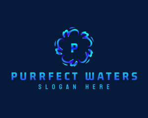 Water Splash Waves logo design