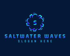 Water Splash Waves logo design