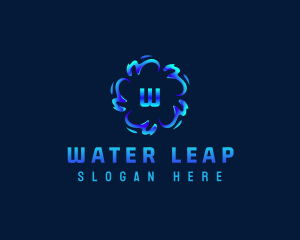 Water Splash Waves logo design