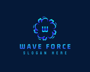 Water Splash Waves logo design