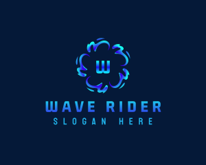 Water Splash Waves logo design