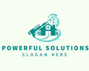 House Cleaning Pressure Washer  logo design