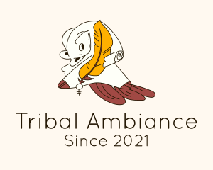 Tribal Mayan Bird Costume logo design