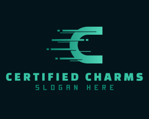 Digital Tech Letter C logo design