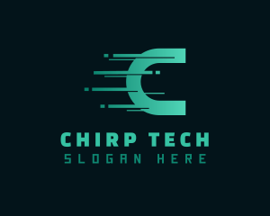 Digital Tech Letter C logo design