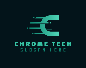 Digital Tech Letter C logo design