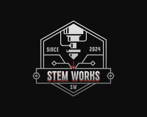 Metalworks Laser Engraving logo design