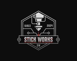 Metalworks Laser Engraving logo design