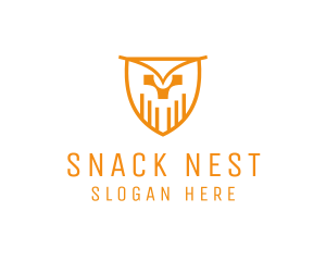 Industrial Owl Shield  logo design