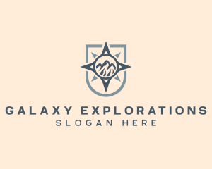 Mountain Compass Navigation logo design