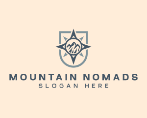 Mountain Compass Navigation logo design