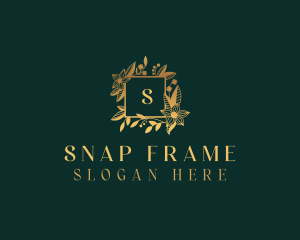 Floral Wedding Frame logo design