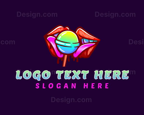 Seductive Lips Lollipop Logo