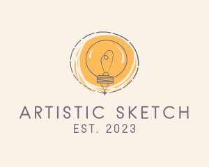 Sketch Light Bulb  logo design