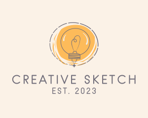 Sketch Light Bulb  logo design