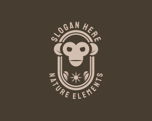 Natural Monkey Primate logo design