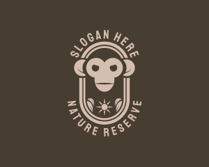 Natural Monkey Primate logo design