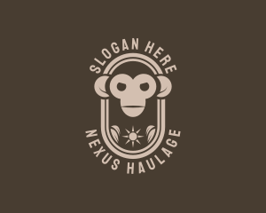 Natural Monkey Primate logo design