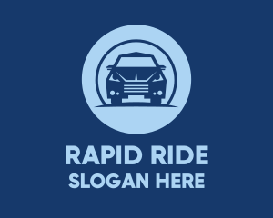 Blue Sedan Car logo