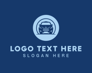 Blue Sedan Car logo