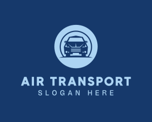 Blue Sedan Car logo design