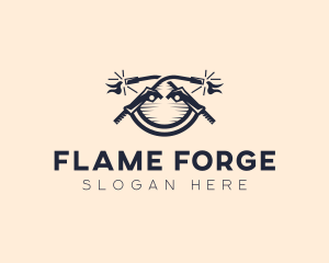 Blowtorch Welding Fabrication logo design