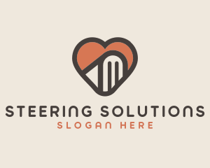 Heart Book Learning logo design