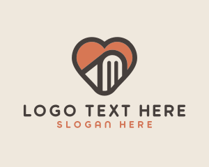Marriage - Heart Book Learning logo design