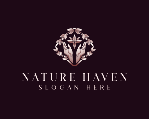 Hand Nature Zen logo design