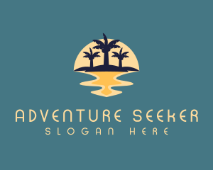 Island Beach Tour logo design