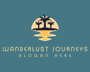 Island Beach Tour logo design