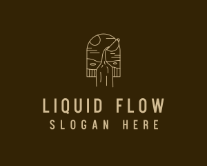 Minimalist Poured Coffee  logo design