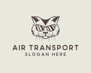 Shades Cat Hipster logo design