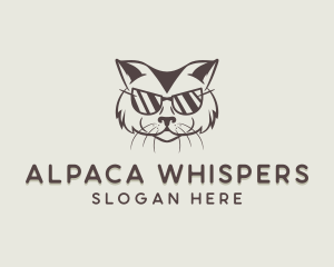 Shades Cat Hipster logo design