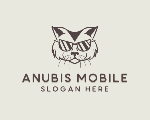 Shades Cat Hipster logo design