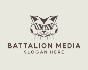 Shades Cat Hipster logo design