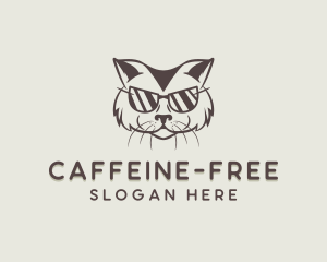 Shades Cat Hipster logo design