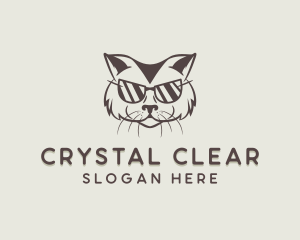 Shades Cat Hipster logo design