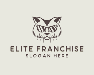 Shades Cat Hipster logo design