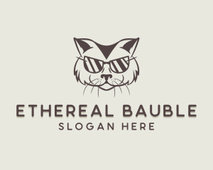 Shades Cat Hipster logo design