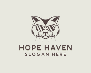 Shades Cat Hipster logo