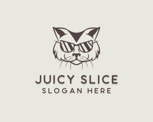 Shades Cat Hipster logo design