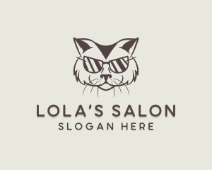 Shades Cat Hipster logo design