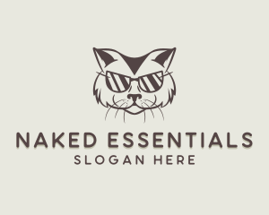 Shades Cat Hipster logo design