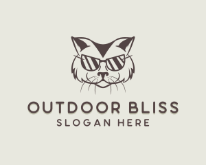 Shades Cat Hipster logo design