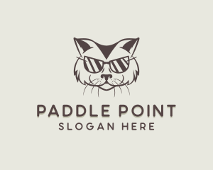 Shades Cat Hipster logo design