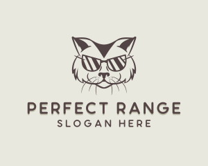 Shades Cat Hipster logo design